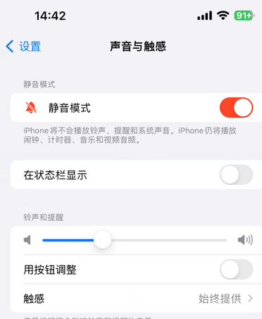 合川苹果15Pro维修网点分享iPhone15Pro系列机型中隐藏静音图标 